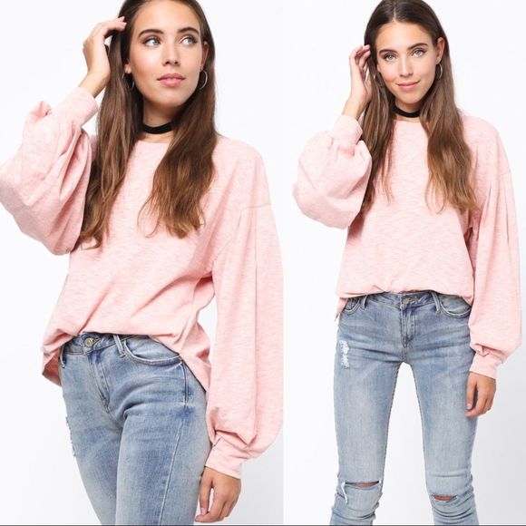 Ballon style sleeves pullover - Picture 2 of 2